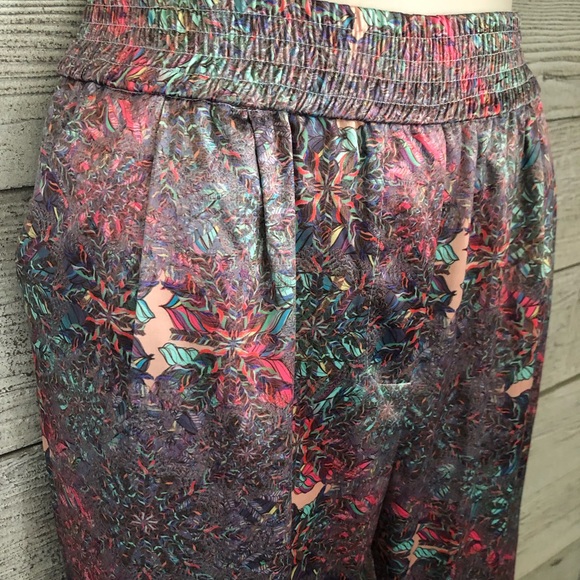 Whitney Eve Satin Finish Dress Pants Fun Pattern Pockets Size 6 - Picture 2 of 5